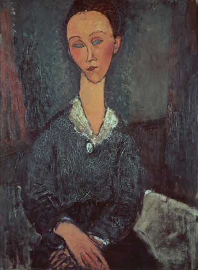 Porträt einer Frau mit weißem Kragen von Amedeo Modigliani